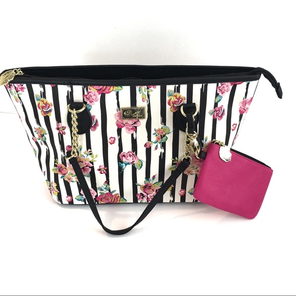 Betsey Johnson Handbags - LUV Betsey Johnson Tote Bag w/Coin Purse Like New